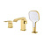 Смеситель на борт ванны Raglo R02.31.03 сатин золотой