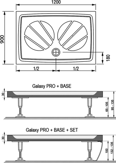 Поддон для душа Ravak Gigant Pro 120x90