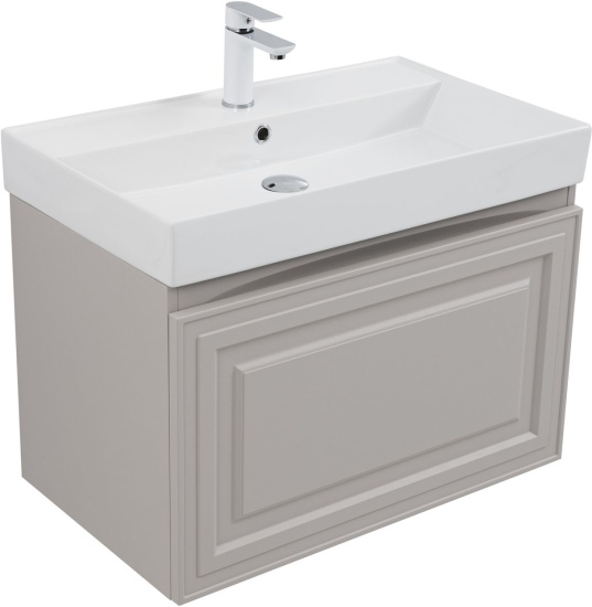 Тумба с раковиной Aquanet Агата 75 1 ящик, бежевая