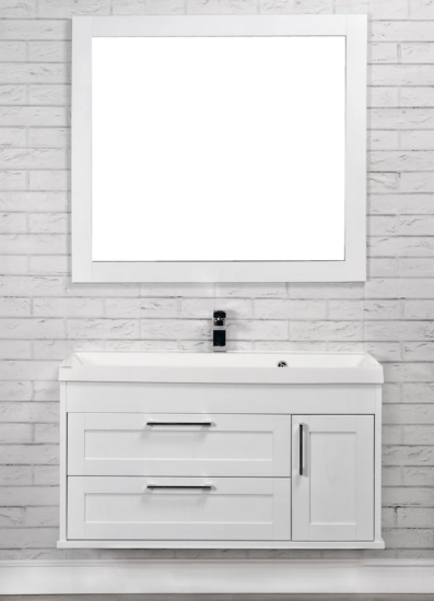 Тумба с раковиной ValenHouse Эйвори 100 подвесная, белая