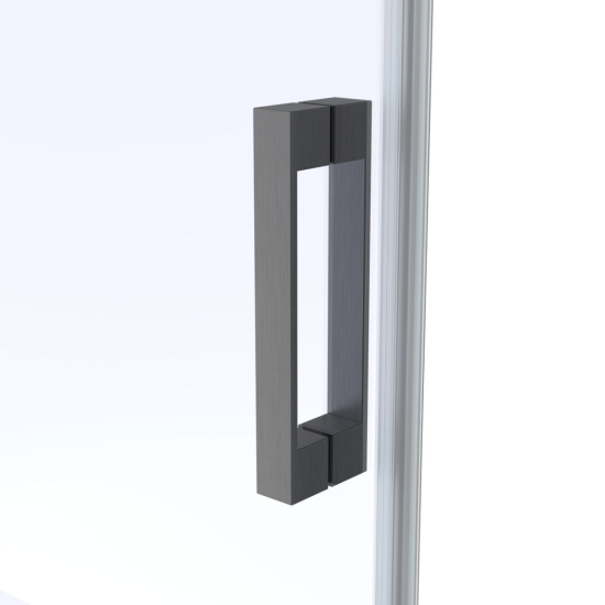 Душевой уголок Vegas Glass ZP+ZPV Protec 150*100 06 01, профиль GunMetal, стекло прозрачное
