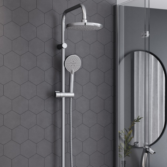 Душевой комплект Damixa Astoria DX5510000 + душевая стойка Damixa Redblu Origin One 978100000