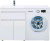Тумба с раковиной Aquanet Токио 130 L белая напольная, 1 ящик, 2 дверцы