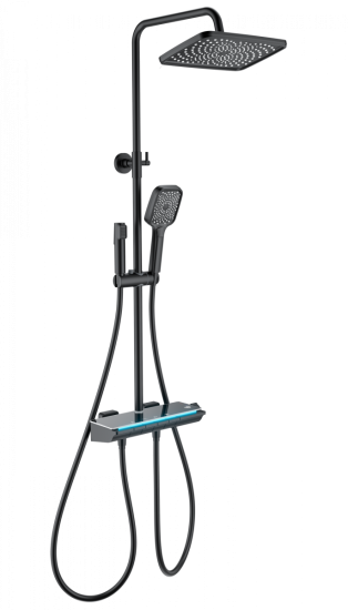 Душевая стойка Wonzon & Woghand Muse Lumia WW-B4174-MB с термостатом