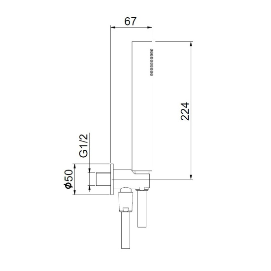 Душевой гарнитур Webert Shower Set AC1046740, белый