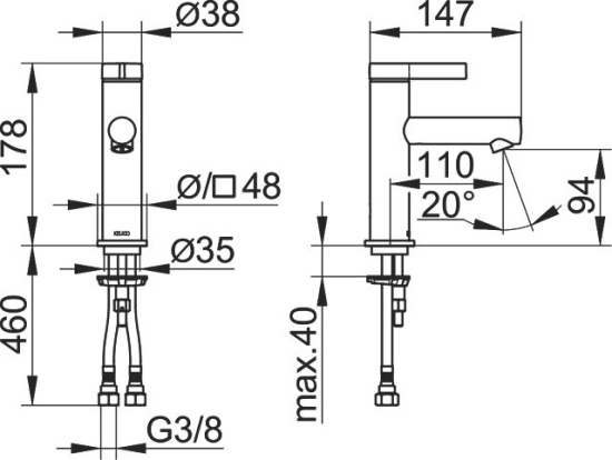 Смеситель для раковины Keuco IXMO 59502011100
