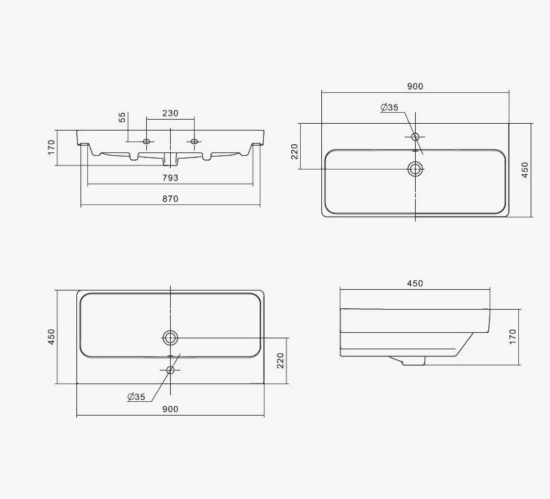 Тумба с раковиной Aquaton Сканди 90 белый глянец