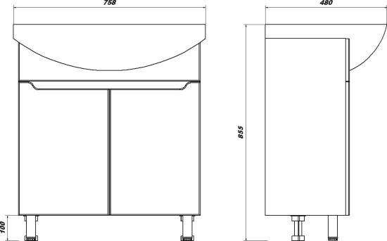 Мебель для ванной Sanstar Bianco 75
