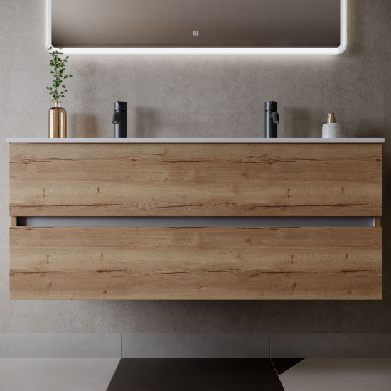 Мебель для ванной Sancos Urban 120 двойная, дуб галифакс натуральный