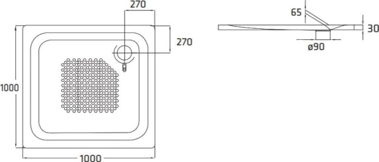 Поддон для душа BLB Universal Square C10631001 BLB 100х100
