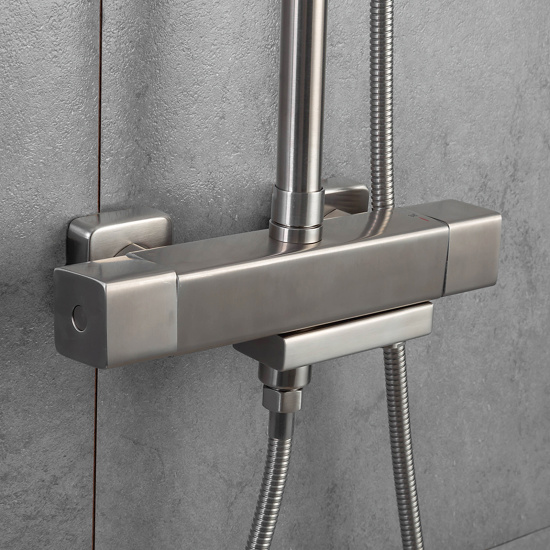 Душевая стойка Gappo G2499-40 термостат, сатин