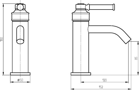 Смеситель для раковины Migliore Ermitage Mini 30185 бронза