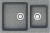 Мойка кухонная ZETT lab. T191Q008 темно-серая