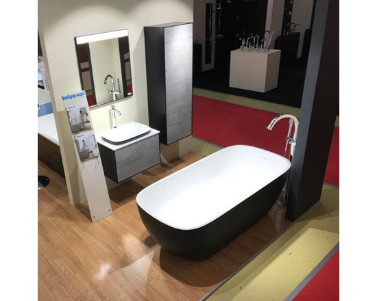 Ванна из искусственного камня Kolpa San Gloria FS 180x80 Black & White