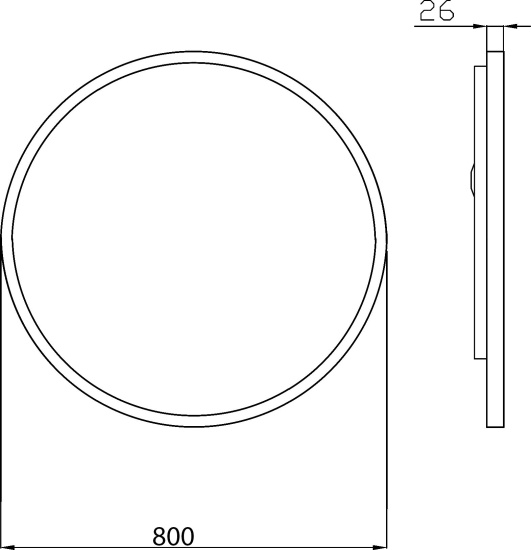 Зеркало Armadi Art Vallessi 80 см с подсветкой