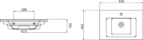 Тумба с раковиной Brevita Etna 65