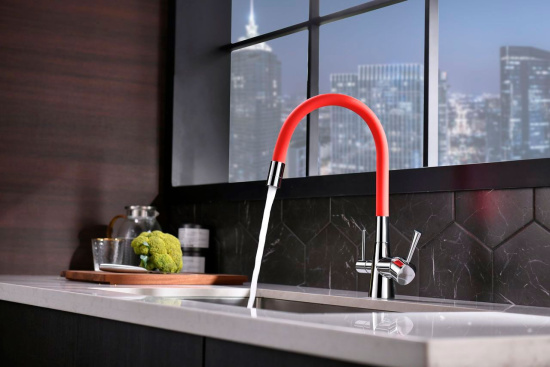 Смеситель для кухни Lemark Comfort LM3075C-Red