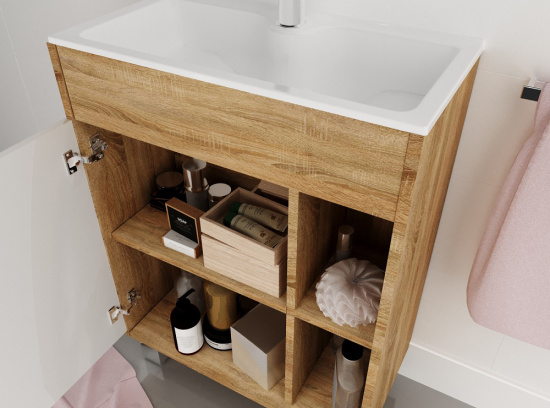 Мебель для ванной 1MarKa Lido 60П дуб сонома