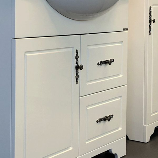Тумба с раковиной Comforty Севилья 85, напольная, слоновая кость