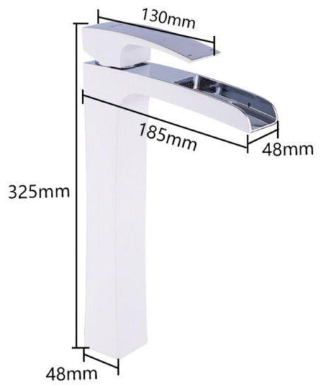 Смеситель для раковины Gappo Jacob G1007-31 высокий, белый/хром