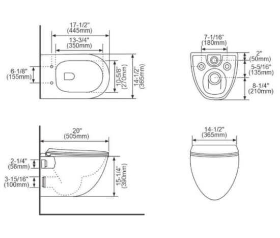 Подвесной унитаз CeramaLux TR0199ZK