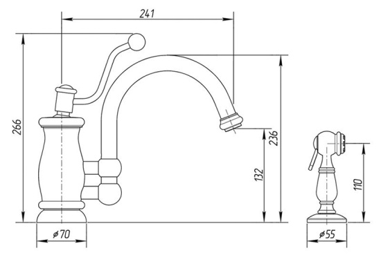 Смеситель для кухни Migliore Vivaldi 18288 золото