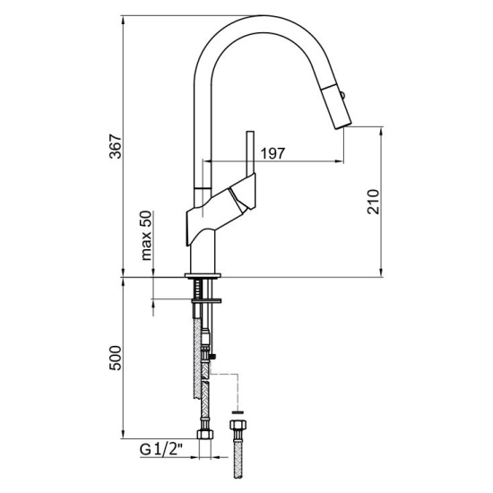 Смеситель для кухни Webert Kitchen Habitat HB940302015