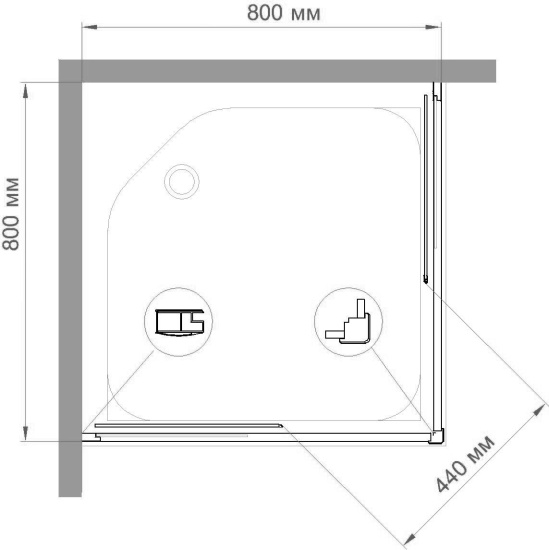 Душевой уголок Royal Bath HPD RB80 HPD-T-CH 80x80