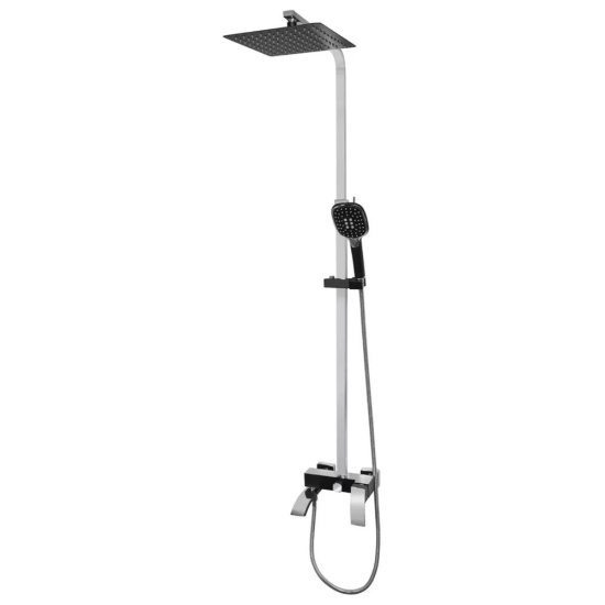 Душевая стойка Hansberge H5077BC, черный/хром