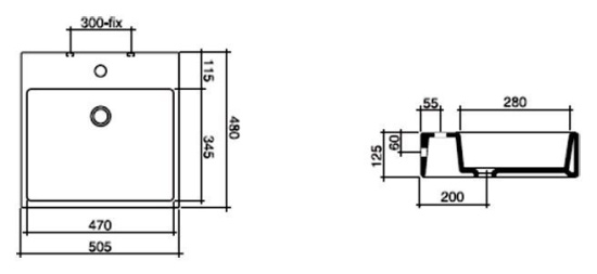 Накладная раковина Disegno Ceramica Box BX05048101