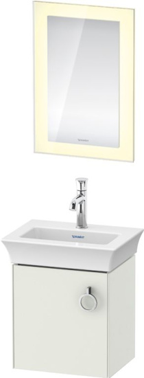 Тумба с раковиной Duravit White Tulip 45 с ручкой, шелковисто-матовый