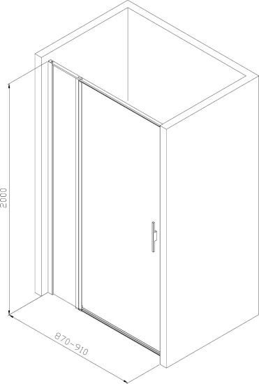 Душевая дверь в нишу Allen Brau Priority 3.31002.BA 90