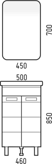 Мебель для ванной Corozo Денвер 50 напольная