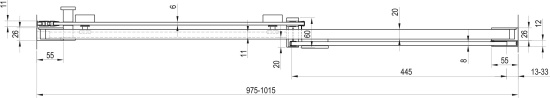 Душевая дверь в нишу Ravak MSD2-100 R Transparent, профиль хром