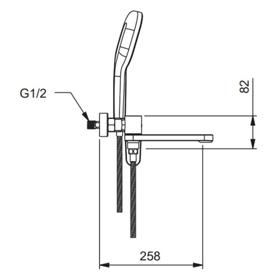 Смеситель для ванны Gappo G3210-6, черный