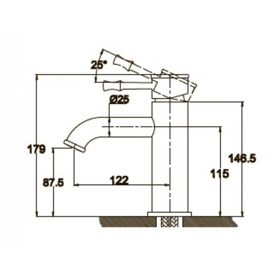 Смеситель для раковины Kaiser Milos 51011-1An