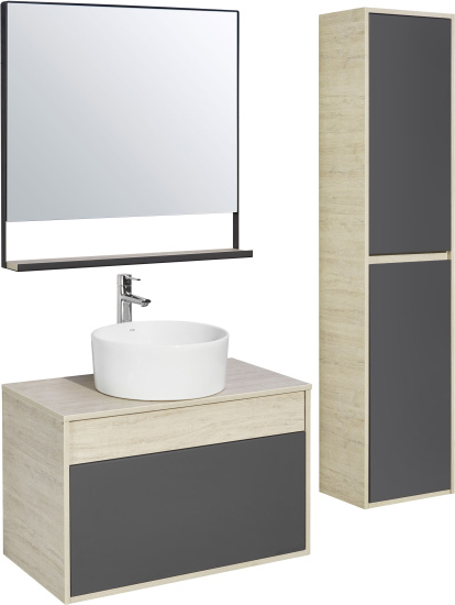 Зеркало Aquaton Лофт Урбан 80 с полкой