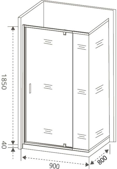 Душевой уголок Good Door Orion WTW-PD+SP-G-CH 90x80