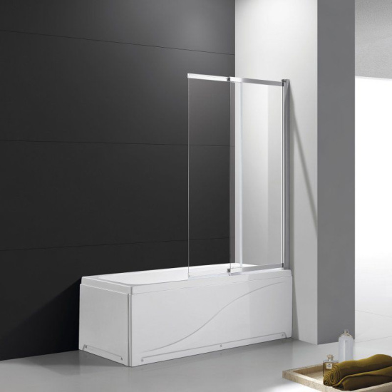 Шторка на ванну Cezares Slider VF-11-100/150-C-Cr стекло прозрачное