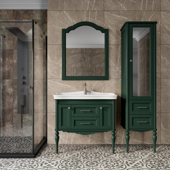 Пенал ValenHouse Эстетика 50 R зеленый, фурнитура хром