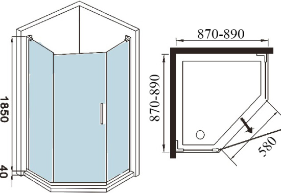 Душевой уголок Weltwasser WW300 300PI-90