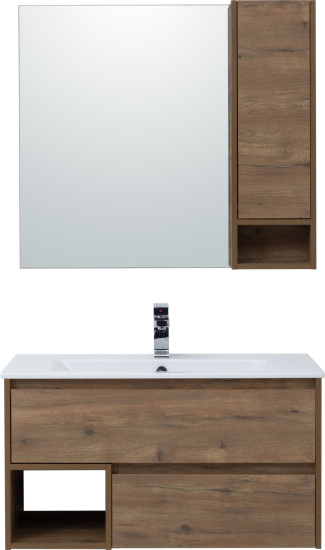 Зеркало Stworki Карлстад 90 R, дуб рустикальный