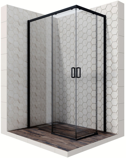 Душевой уголок Ambassador Queen 11011205LBlack 120x80 см