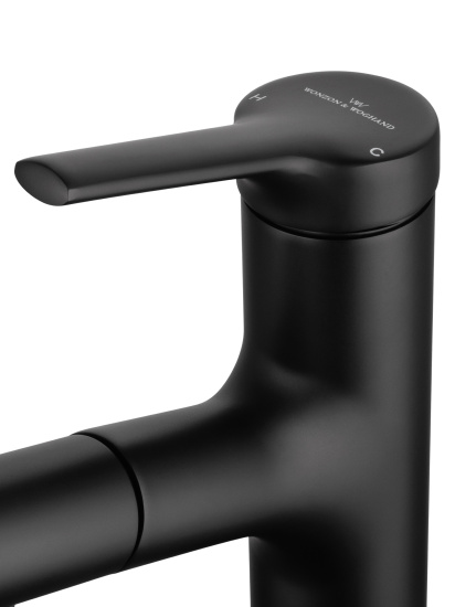 Смеситель для раковины Wonzon & Woghand WW-A40862-MB с выдвижным изливом
