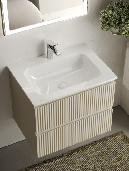 Тумба с раковиной Sancos Snob R 60 Beige Soft SNR60CE, подвесная