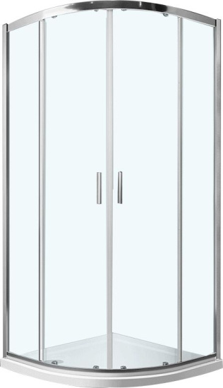 Душевой уголок Vincea Scala VSQ-2SC100CL 100x100, профиль хром, стекло прозрачное