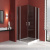 Душевой уголок Vegas Glass EFA-F LUX 120*110 07 07 R, профиль матовый хром, стекло графит