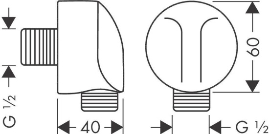 Шланговое подключение Hansgrohe Fixfit e 27458000
