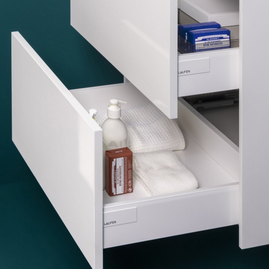 Тумба с раковиной Laufen Kartell by Laufen 8.6033.3.640.104.1 белая матовая