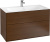 Тумба с раковиной Villeroy & Boch Finion 100 walnut veneer, с настенным освещением